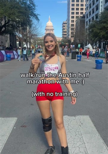 Austin half marathon with no training ✅ #austinmarathon #marathon #halfmarathon #gymtok #fyp @BooJam @C4 Energy