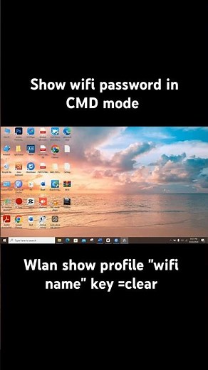 Show your own WiFi password using cmd on a laptop and desktop.