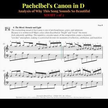 Analysis of Why This Song Sounds So Beautiful - Pachelbel's Canon in D 𝄞SunsetPiano SHORT 1 of 2