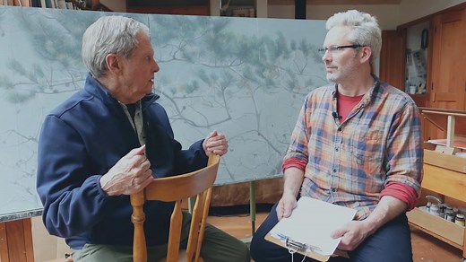 Robert sits down with his son and vice chair of the Bateman Foundation, John to discuss his exclusive intimate exhibition Robert Bateman: Heart & Home. He talks about his first gift, his inspiration, creation process, and how he enjoys creating personalized memorable items for family and friends. | Robert Bateman