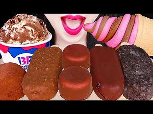 ASMR LEFTOVER CHOCOLATE ICE CREAM 레프트오버 초코 아이스크림 먹방 EATING SOUNDS