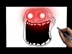 How To Draw Crazy Troll Face Step By Step | Drawing Tutorial