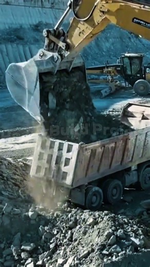 CAT 6015B Loading Overburden! 💥 Giant Mining Excavator in Full Action #heavyequipment #earthmoving
