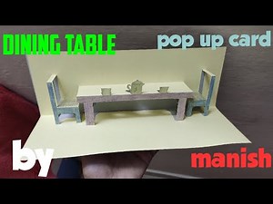 Dining table pop up card