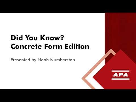 Did You Know? Concrete Form Edition