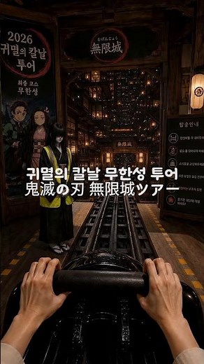 귀멸의 칼날 무한성 투어🏯 1인칭 POV 롤러코스터 | Infinity Castle #鬼滅の刃 #DemonSlayer #kimetsunoyaiba