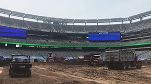 Raw video of 'Monster' transformation at MetLife Stadium