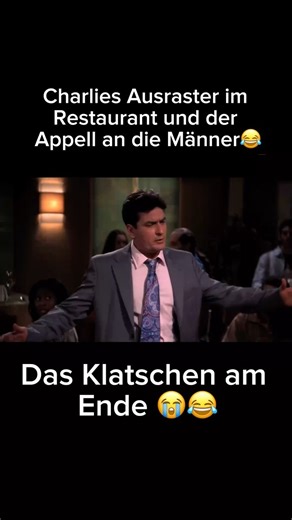 Charlie Harper rastet wegen Mia im Restaurant aus #lustig #lachen #witzig #vegan