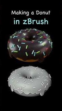 Making a 3D Donut 🍩 in zBrush Tutorial