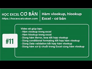 Learn basic Excel | #11 Excel vlookup, hlookup functions - basic