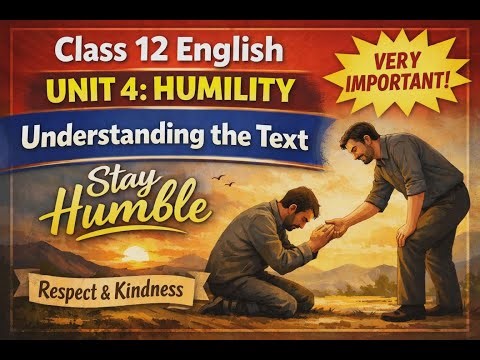 Class 12 English Essay “Humility” | Understanding the Text | Full Solution |