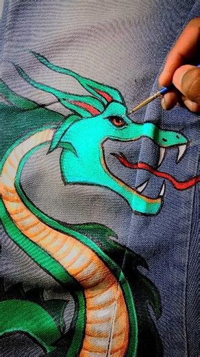 ye purani jeans ka ky bna diya 😧🥲 old hens to hand-painted new baggy jeans #shorts #trending