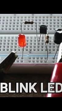 How to blink a led without microcontroller — Transistor BC547