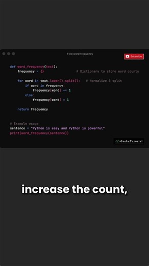 How to Count Word Frequency Using Python | Quick Python Tips | #shorts #python