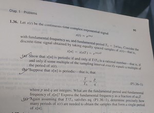 Consider the continuous‐time signal: x(t)=e^{j w₀ t}, with fun... | Filo