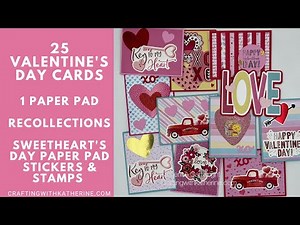 25 Valentine's Day Cards | Recollections Sweetheart's Day 6x6 Paper Pad