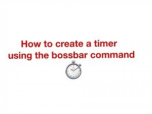 How to make a timer using a bossbar