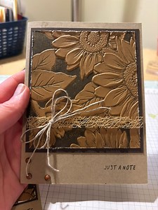 CARD MAKING MADE EASY! Try this simple background technique with just ink, card stock & an embossing folder 🥰 #diy #handmade #cardmaking #Embossing #sunflowers | The West Coast Papercrafter