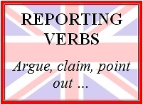 Principales reporting verbs en inglés y español (listado) — Saber es práctico