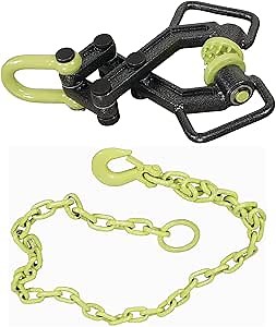 Brush Grubber BG-11 Xtreme Larger Brush & Tree Stump Root Puller Remover Tool and Tugger Chain w/Handles, 1" Steel Construction, & 18 Gripping Teeth