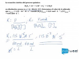 Ecuación de velocidad Cálculo de la K a partir de la Velocidad Cinética química