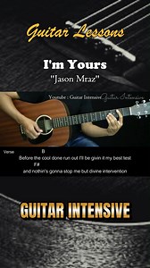 70K views · 2.5K reactions | I'm Yours - Jason Mraz - Guitar Chords Tutorial #imyours #jasonmraz #guitarintensive #tutorialgitar #guitartutorial #karaoke #chords #chordgitar #guitarchords | Guitar Intensive | Facebook