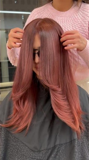 Hair Color with Rose Petals 🌹