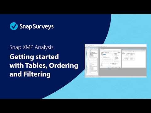 Getting Started with Tables, Filtering and Ordering.