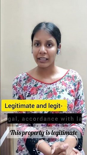 Meaning of Legit and legitimate #english #ielts #vocabulary #learnenglish #pronunciation #viral