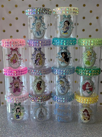 Disney Princess Inspired Beauty Jars - Makeup Storage, Travel Containers, Enchanted Vanity Decor, Fairy Tale Essence - Etsy