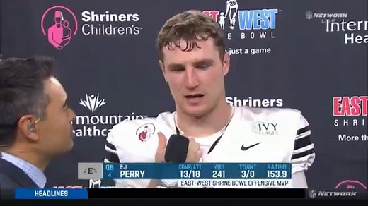 Who is EJ Perry? Brown QB emerged as NFL Draft sleeper after East-West Shrine Game, combine success | Sporting News