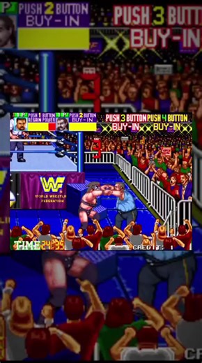 WWF WrestleFest, un popular arcade de lucha libre lanzado en 1991 por Technos Japan💥 #wwf #retrogaming #fypviralシ