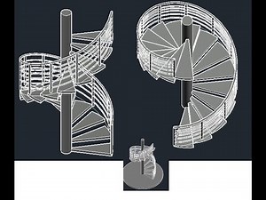Spiral Staircase Design in AutoCAD 3D | Complete Railing Modeling