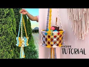 Macrame Basket 🧺 Plant Hanger Tutorial #10