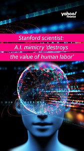 Stanford Digital Economy Lab Director Erik Brynjolfsson believes that developing artificial intelligence with the goal of mimicry inherently devalues human ingenuity. Instead, he proposes a shift in approach where A.I. is instead embraced as a tool. https://yhoo.it/3S7pRWi | Yahoo Finance | Facebook