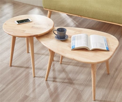 ArtStation - Wood Oval Tea Table Set | Resources