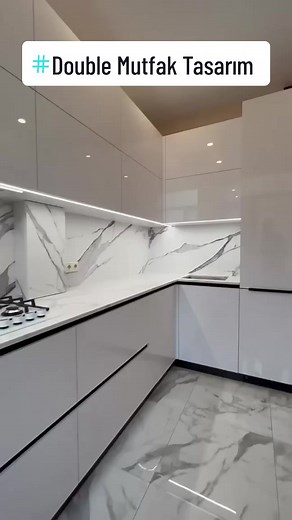 Akrilik Kulpsuz Mutfak Dolabı Modelleri ve Renk Seçenekleri