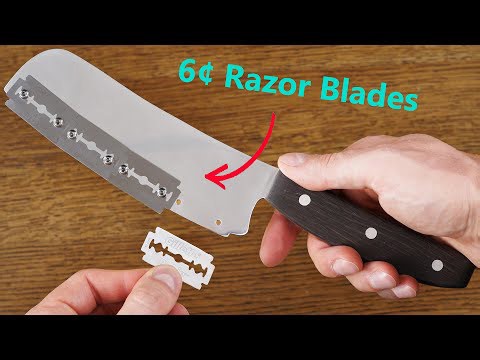 Building a custom razor-blade chef’s knife: Ultimate DIY sharpness test!