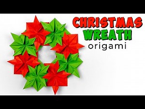 DIY Beautiful Paper Christmas Wreath Origami Easy! DIY Christmas Ornaments