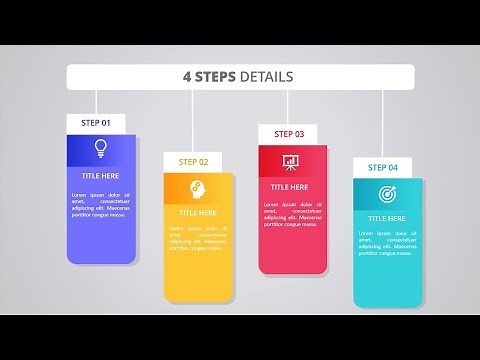4 Steps Infographic Slide in PowerPoint .Tutorial No.: 1005