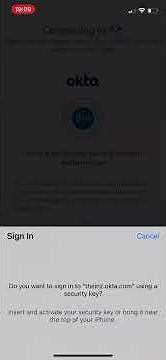Okta & Webauthn (Yubikey NFC) - Passwordless in iPhone / iOS
