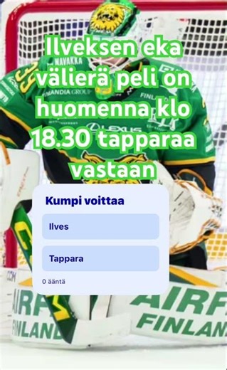 Huomenna käynnistyy ilveksen välierät