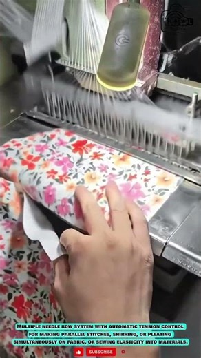 Multi-Needle Industrial Tool: Shirring & Quilting Mechanism for Fabric Production #innovationtools