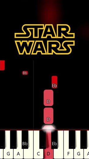 Imperial March (Star Wars) on Piano! #piano #pianotutorial #easy #easypiano #easytutorial #starwars