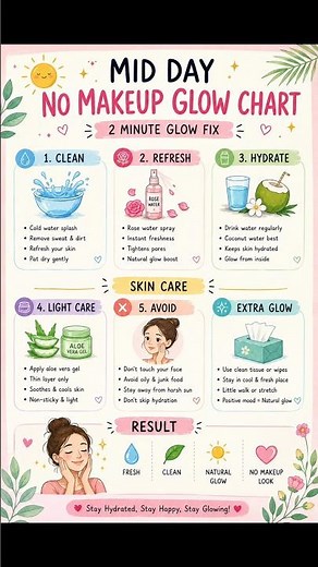 How to glow up over the summer | look pretty without makeup | glow up your face #youtubeshorts
