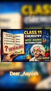 class 11 chemistry chapter wise marks distribution revealed #exam #chemistry #marks distribution