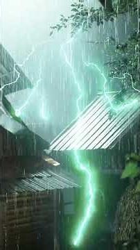 Heavy Night Rain with Thunder ⚡ #sleep #rain #calm #rainforrest #nightrain #storm