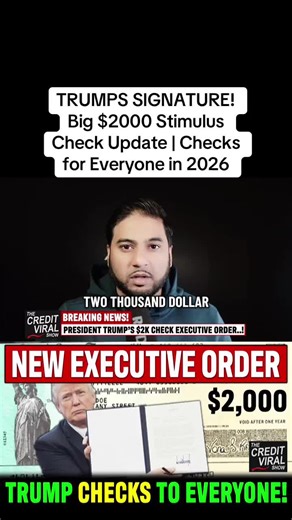TRUMPS SIGNATURE! Big $2000 Stimulus Check Update | Checks for Everyone in 2026 #stimuluscheck #payment #seniors #breakingnews #fyp
