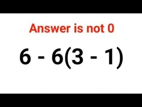 6 - 6 (3-1) Answer is not 0. Can you solve this Ukraine Math Test problem?#math #ukraine