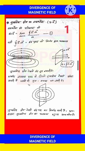 DIVERGENCE OF MAGNETIC FIELD || SHOW THAT DIVERGENCE OF MAGNETIC FIELD IS ZERO || WITH EXAM NOTES ||
